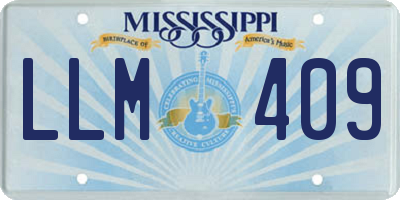 MS license plate LLM409