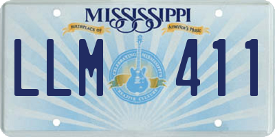 MS license plate LLM411