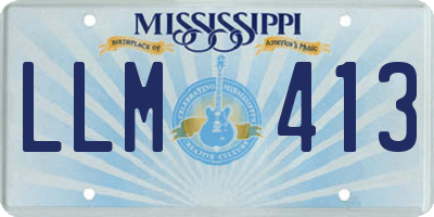 MS license plate LLM413