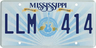 MS license plate LLM414