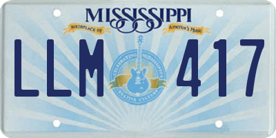 MS license plate LLM417