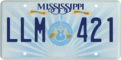 MS license plate LLM421