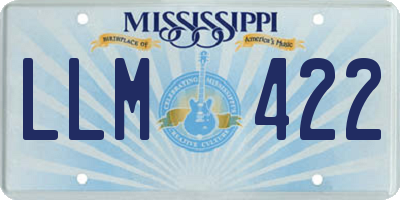 MS license plate LLM422