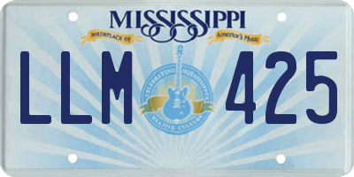 MS license plate LLM425