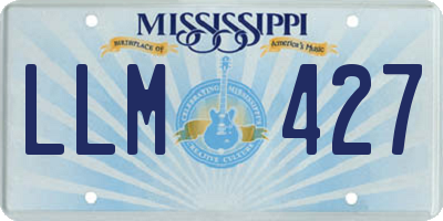 MS license plate LLM427
