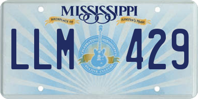 MS license plate LLM429