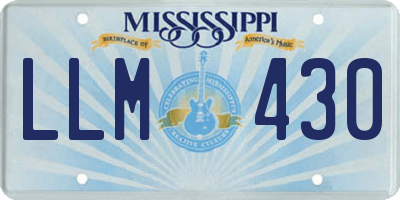 MS license plate LLM430