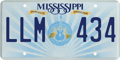 MS license plate LLM434