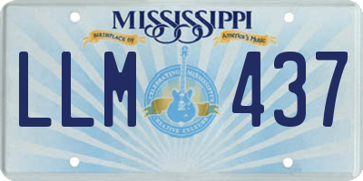 MS license plate LLM437