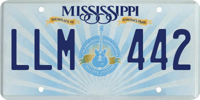 MS license plate LLM442