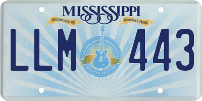 MS license plate LLM443
