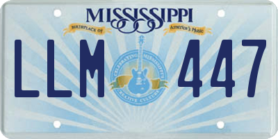 MS license plate LLM447