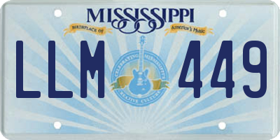 MS license plate LLM449