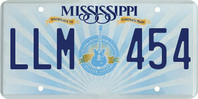 MS license plate LLM454