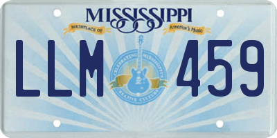 MS license plate LLM459