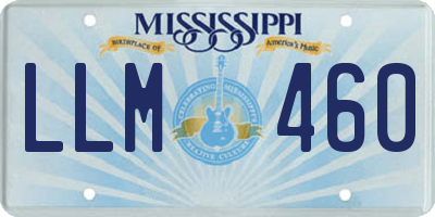 MS license plate LLM460