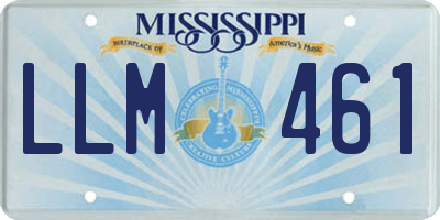 MS license plate LLM461