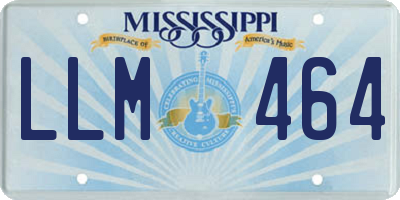 MS license plate LLM464
