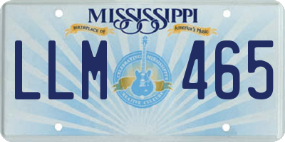 MS license plate LLM465