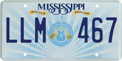 MS license plate LLM467