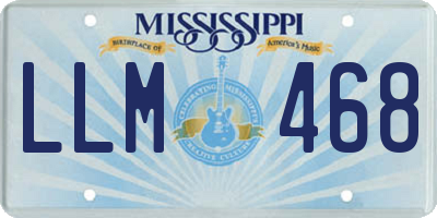 MS license plate LLM468