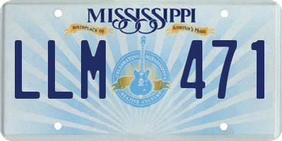 MS license plate LLM471