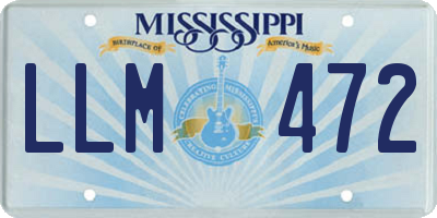 MS license plate LLM472