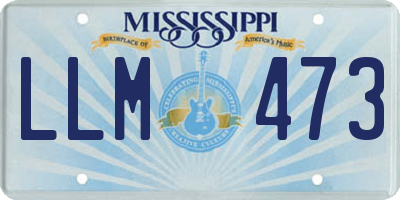 MS license plate LLM473