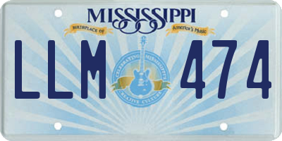 MS license plate LLM474