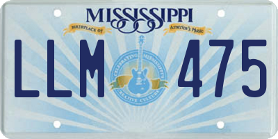 MS license plate LLM475