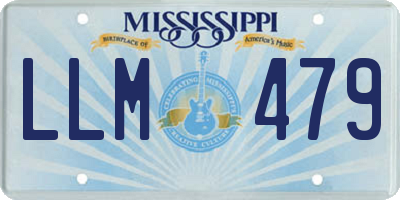 MS license plate LLM479
