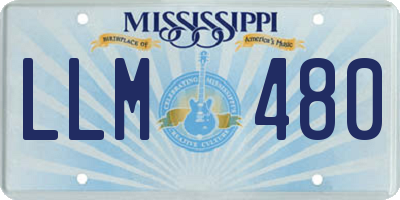 MS license plate LLM480