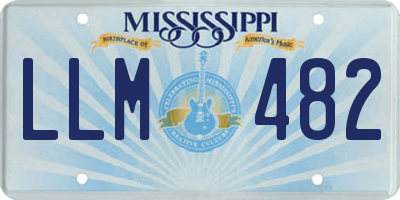 MS license plate LLM482