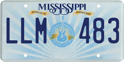 MS license plate LLM483