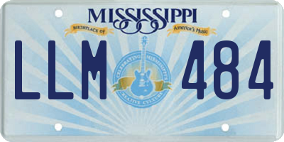 MS license plate LLM484