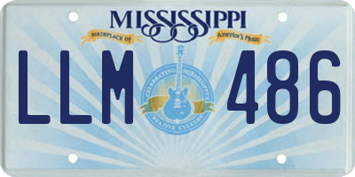 MS license plate LLM486
