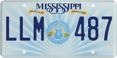 MS license plate LLM487