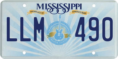 MS license plate LLM490