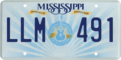 MS license plate LLM491