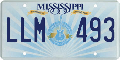 MS license plate LLM493