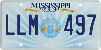 MS license plate LLM497