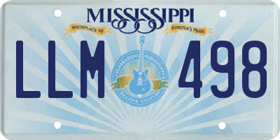 MS license plate LLM498