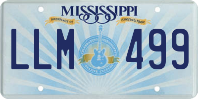 MS license plate LLM499