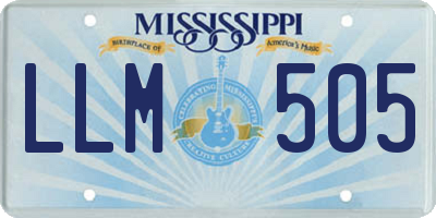 MS license plate LLM505