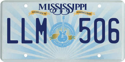 MS license plate LLM506