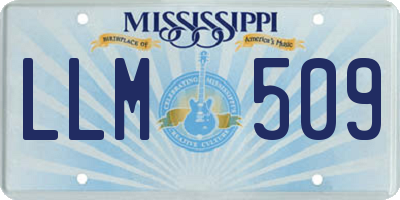 MS license plate LLM509