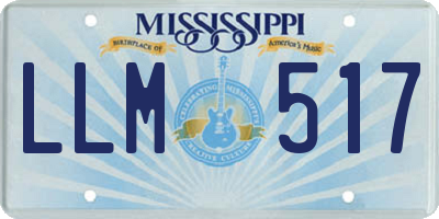 MS license plate LLM517
