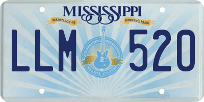 MS license plate LLM520