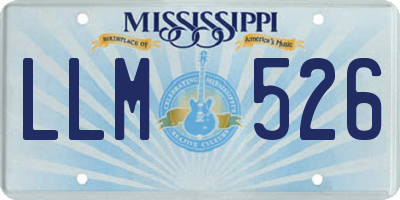 MS license plate LLM526