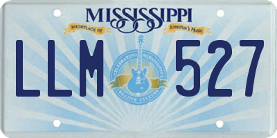MS license plate LLM527
